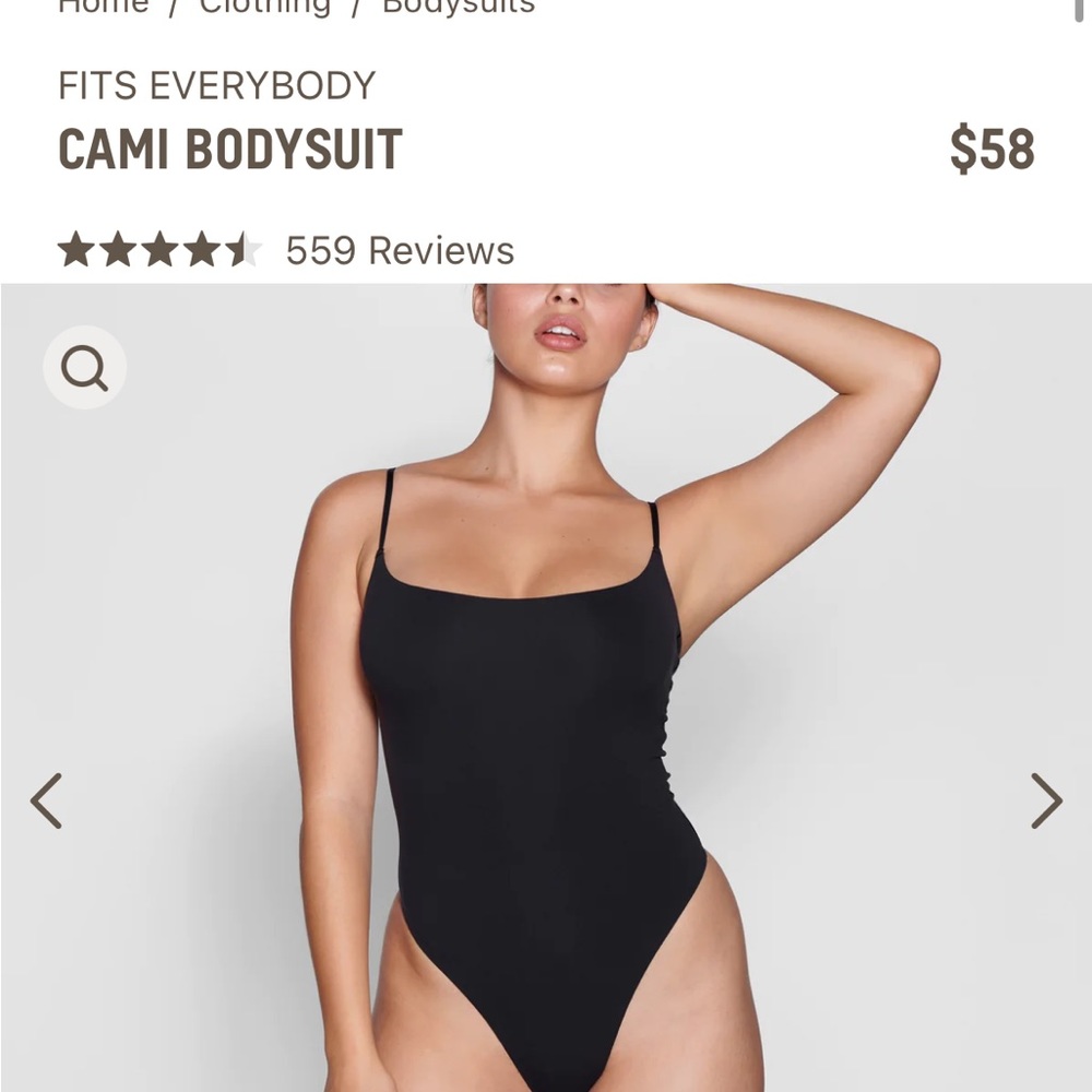 Skims fits everybody cami bodysuit black